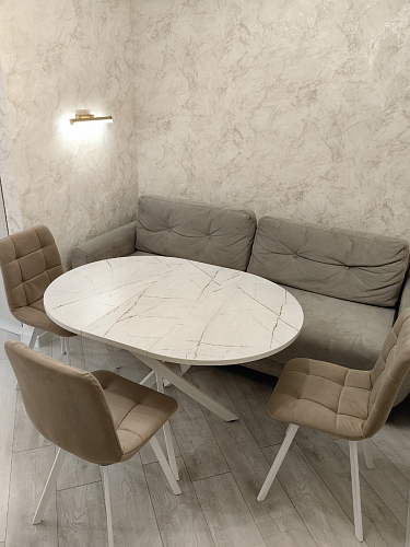 Стул на металлокаркасе Чилли серый велюр / черный фото покупателя 455