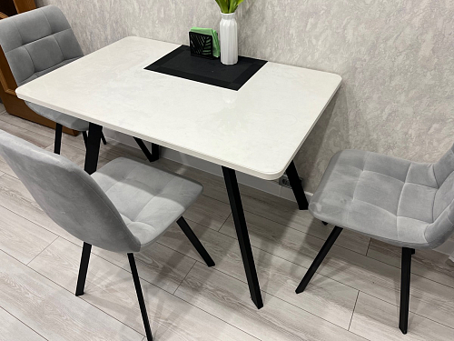 Комплект стульев Чилли 4 шт бежевый / черный фото покупателя 146