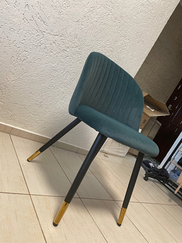 Стул на металлокаркасе Gabi 1 light purple / black / gold фото покупателя 109