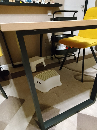 Стол раскладной Лота Лофт 120 25 мм юта / черный матовый фото покупателя 496