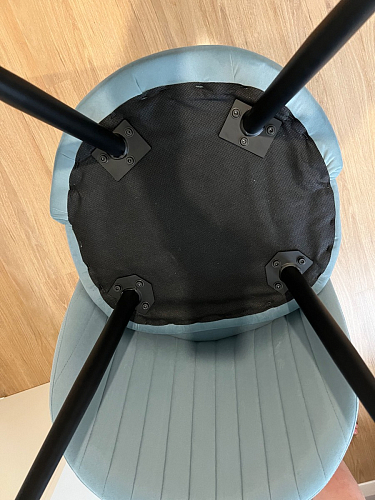 Стул на металлокаркасе Gabi dark beige / black / silver фото покупателя 375