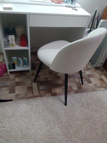 Стул на металлокаркасе Gabi 1 light blue / black / gold фото покупателя 144