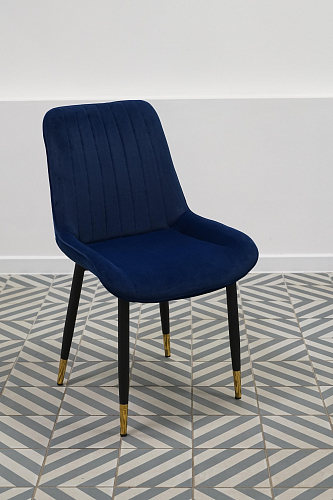Стул на металлокаркасе Seda 01 blue / gold / black из шоурума 16