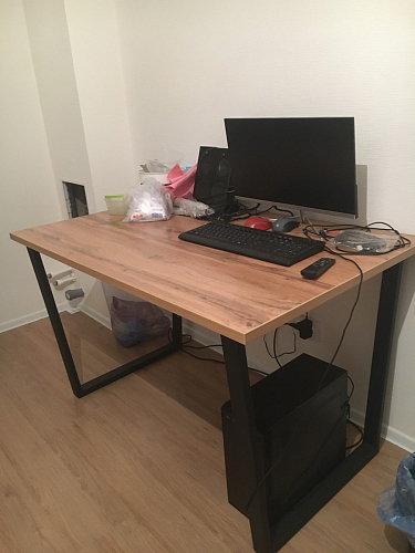 Деревянный стол Лота Лофт 120x75 дуб крафт табачный / черный матовый фото покупателя 278