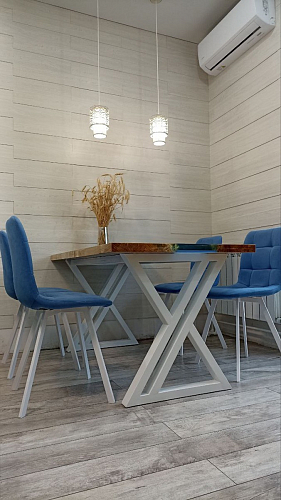 Стул на металлокаркасе Чилли К черный / зеленый фото покупателя 20