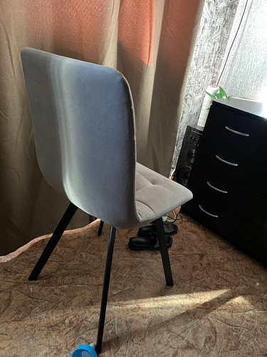 Стул на металлокаркасе Чилли синий / белый фото покупателя 779