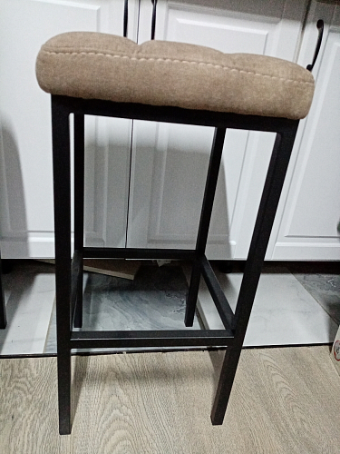 Барный стул Лофт микровелюр катания изумруд / черный матовый фото покупателя 68