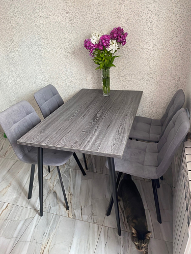 Стул на металлокаркасе Чилли К черный / зеленый фото покупателя 371