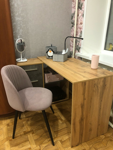 Стул на металлокаркасе Gabi 1 light purple / black / gold фото покупателя 163