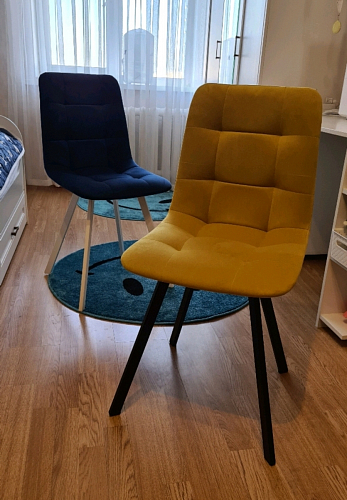 Стул на металлокаркасе Чилли бежевый / белый каркас фото покупателя 967