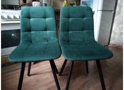 Стул на металлокаркасе Чилли синяя ткань / белый фото покупателя 300