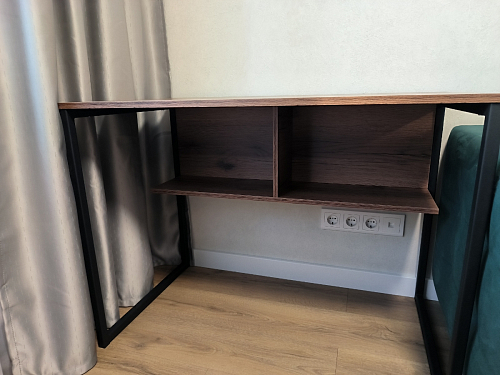 Письменный стол Клер Лофт дуб делано темный / черный матовый фото покупателя 42