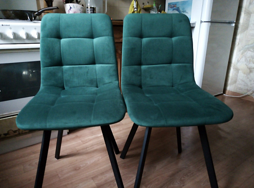 Стул на металлокаркасе Чилли зеленый / белый каркас фото покупателя 300