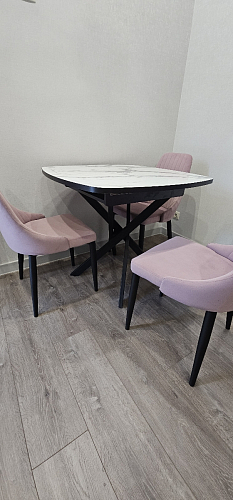 Стул на металлокаркасе Kora light purple / black фото покупателя 371