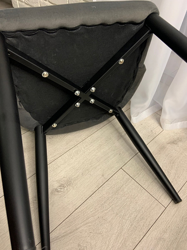 Стул на металлокаркасе Kora dark gray / black фото покупателя 125
