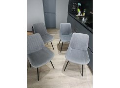 Стул на металлокаркасе Вейв светло-серый (hl 63) / 10К черный каркас фото покупателя 237