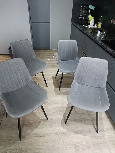 Стул на металлокаркасе Седа К латте / черный фото покупателя 237