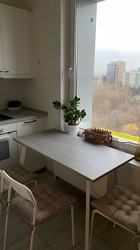 Стол Тринити Лофт 120 32 мм бетон / черный матовый фото покупателя 647