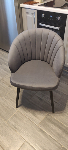 Стул на металлокаркасе Бэнбу 05 velutto 05 / черный фото покупателя 5