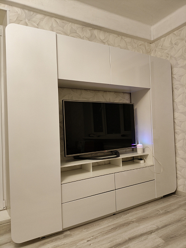 Готовая гостиная Румба белый / белый глянец  - Уцененный экземпляр фото покупателя 95