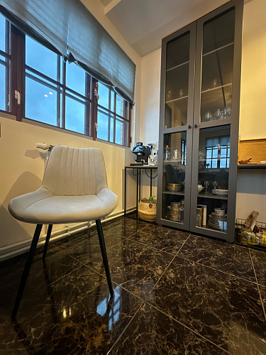 Стул на металлокаркасе Седа 360 К латте (velutto 08) / белый фото покупателя 243