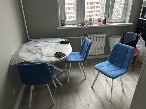 Стул на металлокаркасе Чилли К черный / зеленый фото покупателя 515