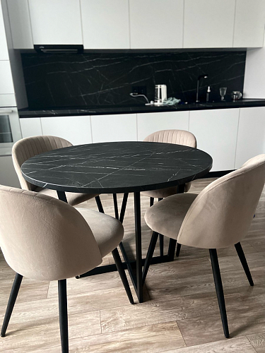 Стул на металлокаркасе Gabi latte / gold / black фото покупателя 264