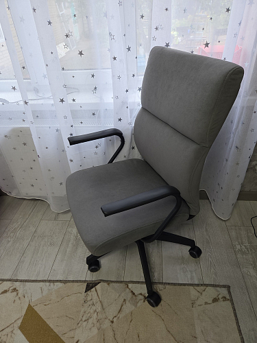 Компьютерное кресло Benefit/Бенефит флок бежевый 7 фото покупателя 53