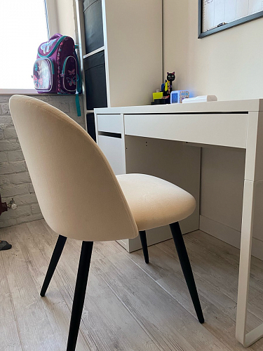 Стул на металлокаркасе Gabi 1 темно-серый / черный фото покупателя 133