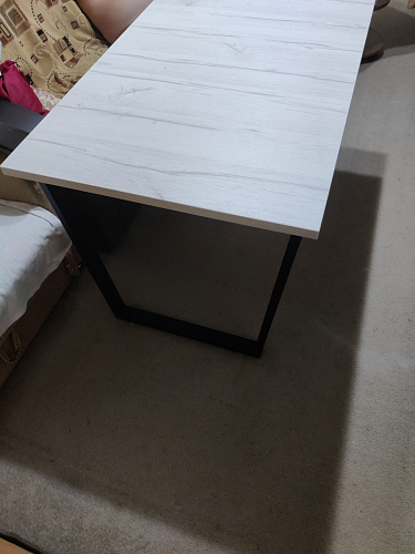 Деревянный стол Лота Лофт 120х75 белый матовый / дуб крафт золотой фото покупателя 381