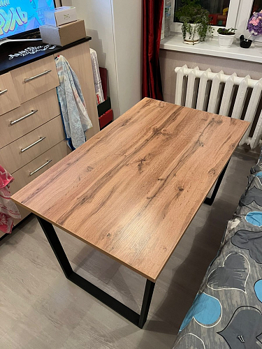 Деревянный стол Лота Лофт 140х80 дуб крафт табачный / черный матовый фото покупателя 972