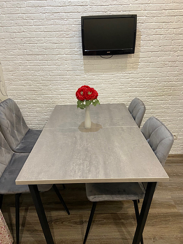 Стол раскладной Лота Лофт 120 25 мм юта / черный матовый фото покупателя 29