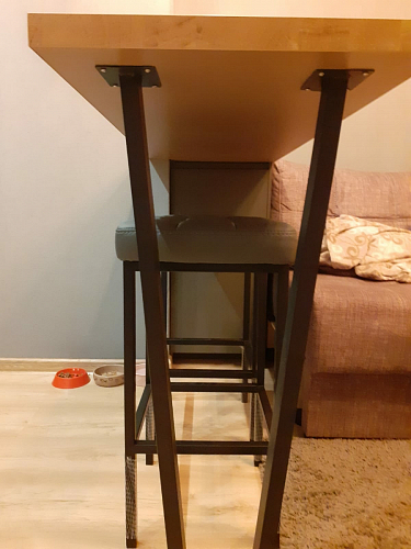 Барный стул Лофт линкольн белый / белый матовый фото покупателя 59