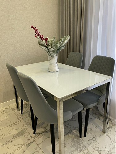 Стул на металлокаркасе Kora light purple / black фото покупателя 20