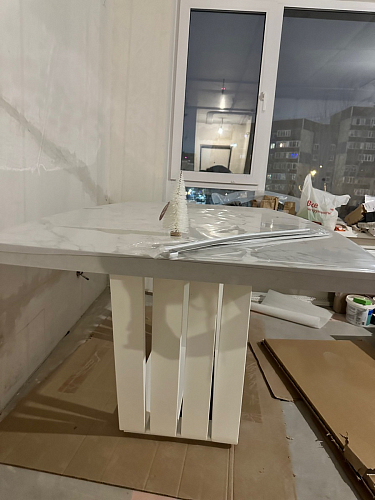 Деревянный стол Эудес 160(205)х90 сабия / черный фото покупателя 18