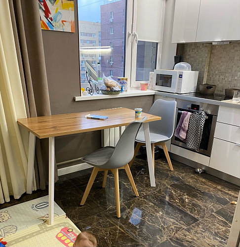 Стол Тринити Лофт 120 25 мм черный матовый / юта фото покупателя 53