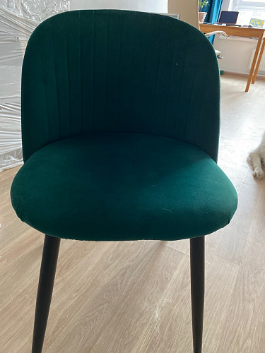 Стул на металлокаркасе Gabi dark beige / black / silver фото покупателя 591