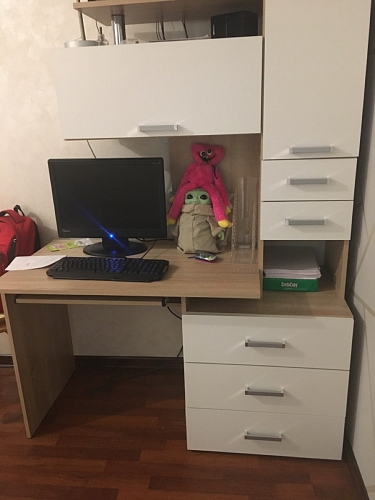 Стол компьютерный Джаз-17 белый правый фото покупателя 31