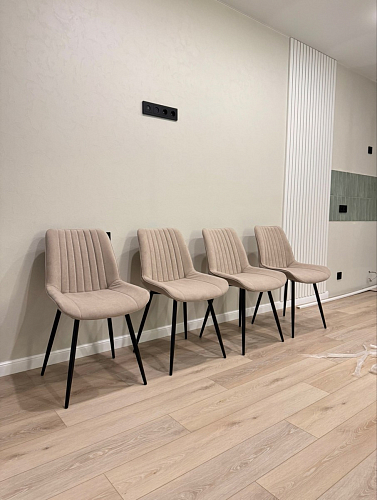 Комплект стульев Вейв 4 шт светло-серый / черный фото покупателя 244