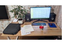 Стол Лота Лофт 140 25 мм черный матовый / бетон фото покупателя 852