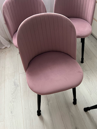 Стул на металлокаркасе Gabi dark beige / black / silver фото покупателя 195