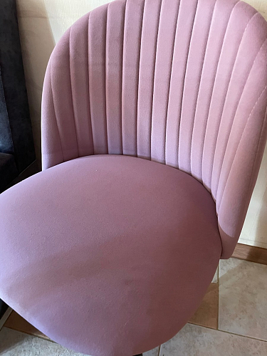 Стул на металлокаркасе Gabi 1 light purple / black / gold фото покупателя 343