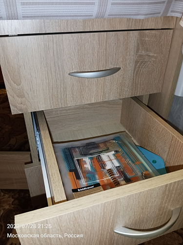 Стол-книжка Глория 606 М с ящиками дуб сонома фото покупателя 101