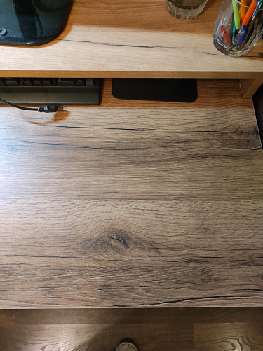 Письменный стол Битти Лофт 116х60х75 дуб вотан / черный матовый фото покупателя 117