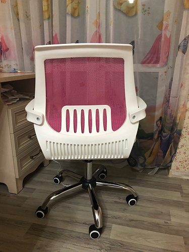 Компьютерное кресло Ergoplus белое / розовое фото покупателя 27