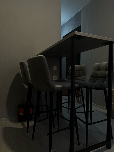 Барная стойка Дилан Лофт 120х60х90 бетон фото покупателя 18