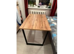 Деревянный стол Лота Лофт 120(160)х75 черный матовый / бетон светлый фото покупателя 973