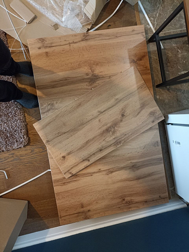 Деревянный стол Лота Лофт 140х80 черный матовый / бетон светлый фото покупателя 608