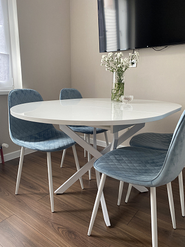 Стул на металлокаркасе Capri dark beige / white фото покупателя 4