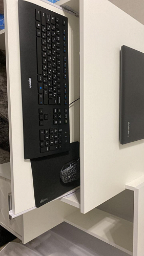 Стол компьютерный Джаз-24 правый белый фото покупателя 13